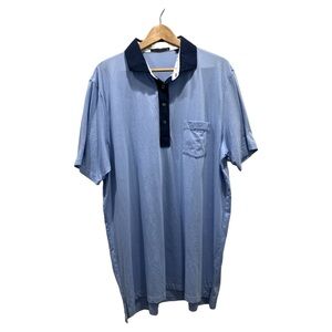 Greyson Shirt Mens XL Blue Polo‎ Short Sleeve Golf Pima Nylon Blend Stretch